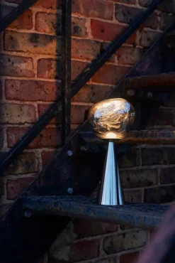 Tom Dixon Melt portable LED table lamp, silver