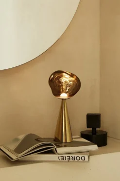 Tom Dixon Melt portable LED table lamp, gold