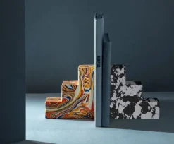 Tom Dixon Swirl stepped bookends, set of 2, multicolour