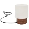 Tonfisk Design Ilta table lamp 18 cm, white - walnut