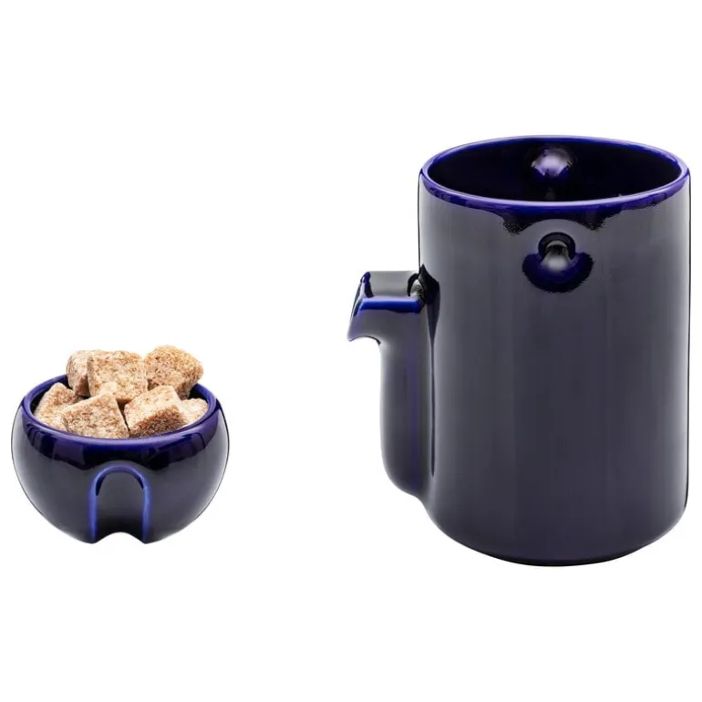 Tonfisk Design Newton cream jug/sugar bowl, blue