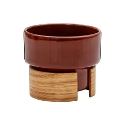 Tonfisk Design Warm cappuccino cup 1,6 dl, set of 2, brown - walnut