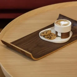 Tonfisk Design Warm cappuccino cup 1,6 dl, set of 2, white - walnut