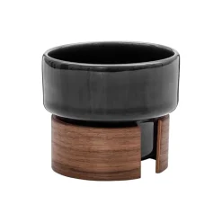 Tonfisk Design Warm cappuccino cup 1,6 dl, set of 2, black - walnut