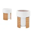Tonfisk Design Warm cup 2,4 dl, set of 2, white - oak