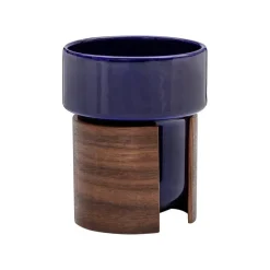 Tonfisk Design Warm cup 2,4 dl, set of 2, blue - walnut