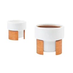 Tonfisk Design Warm espresso cup 0,8 dl, 2 pcs, white - oak