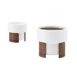 Tonfisk Design Warm espresso cup 0,8 dl, 2 pcs, white - walnut