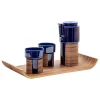 Tonfisk Design Warm tea set, blue - walnut, ceramic lid