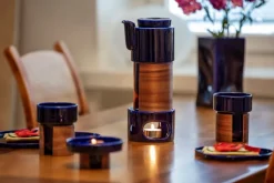 Tonfisk Design Warm tea set, blue - walnut, ceramic lid