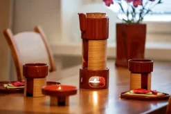 Tonfisk Design Warm tea set, brown - oak, cork lid