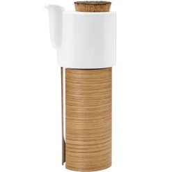Tonfisk Design Warm teapot 1,1 L, white - oak, cork lid