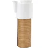 Tonfisk Design Warm teapot 1,1 L, white - oak, ceramic lid