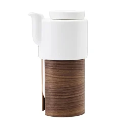 Tonfisk Design Warm teapot 6 dl, white - walnut, ceramic lid