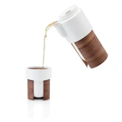 Tonfisk Design Warm teapot 6 dl, white - walnut, ceramic lid