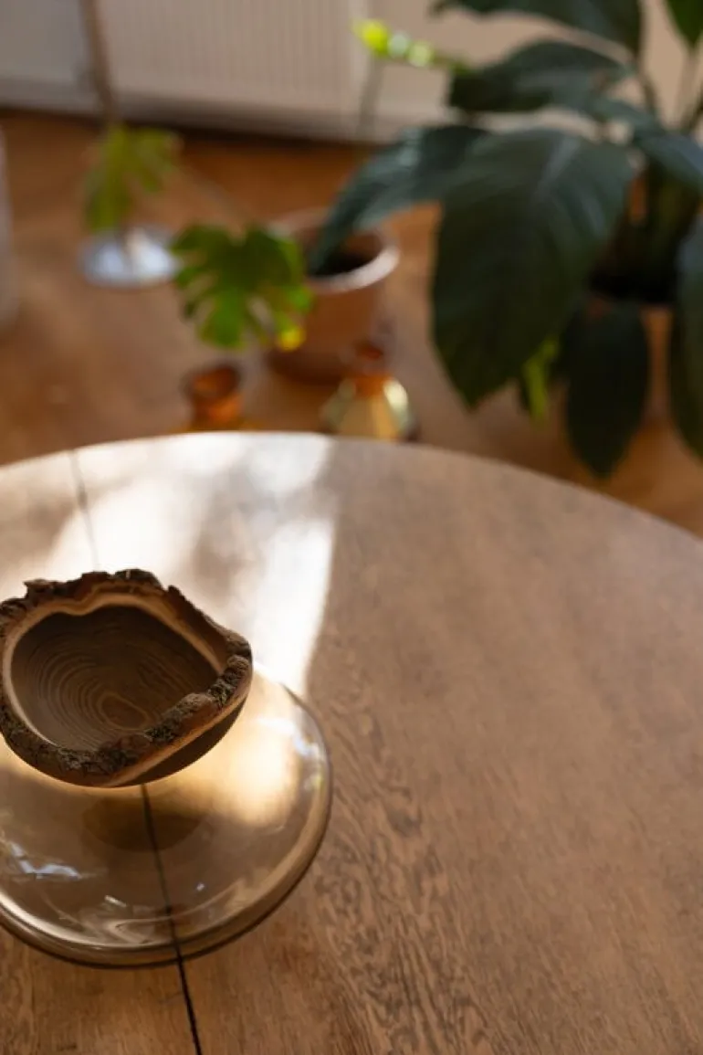 Utopia & Utility Bloom stacking vessel, 26 x 26 cm, smoke