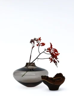 Utopia & Utility Bloom stacking vessel, 26 x 26 cm, smoke