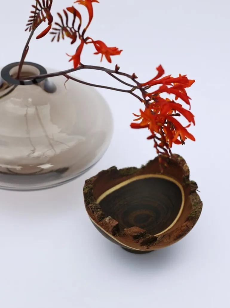 Utopia & Utility Bloom stacking vessel, 26 x 26 cm, smoke