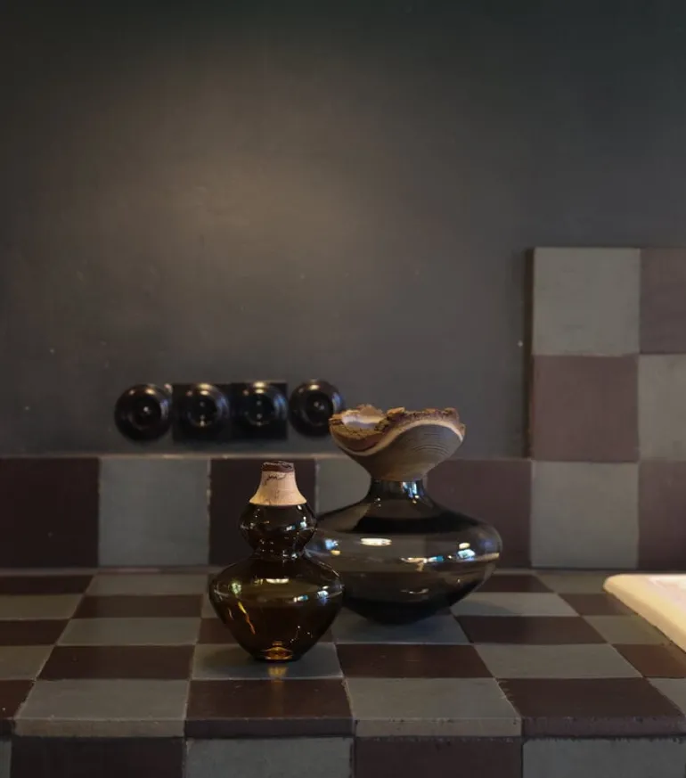 Utopia & Utility Bloom stacking vessel, 26 x 26 cm, smoke