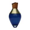 Utopia & Utility India Small I stacking vessel, 30 x 15 cm, blue - brass