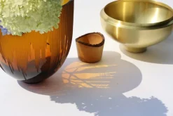Utopia & Utility Ray stacking vessel, 55 x 30 cm, amber - brass
