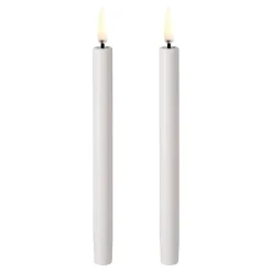 Uyuni Lighting LED mini taper candle 2 pcs, 1,3 x 12 cm, nordic white