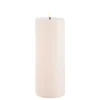 Uyuni Lighting LED pillar candle, 7,8 x 20 cm, rustic texture, vanilla
