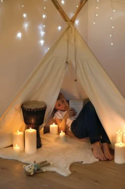 Uyuni Lighting LED pillar candle, 7,8 x 10 cm, nordic white