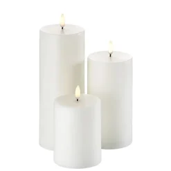 Uyuni Lighting LED pillar candle, 7,8 x 10 cm, nordic white