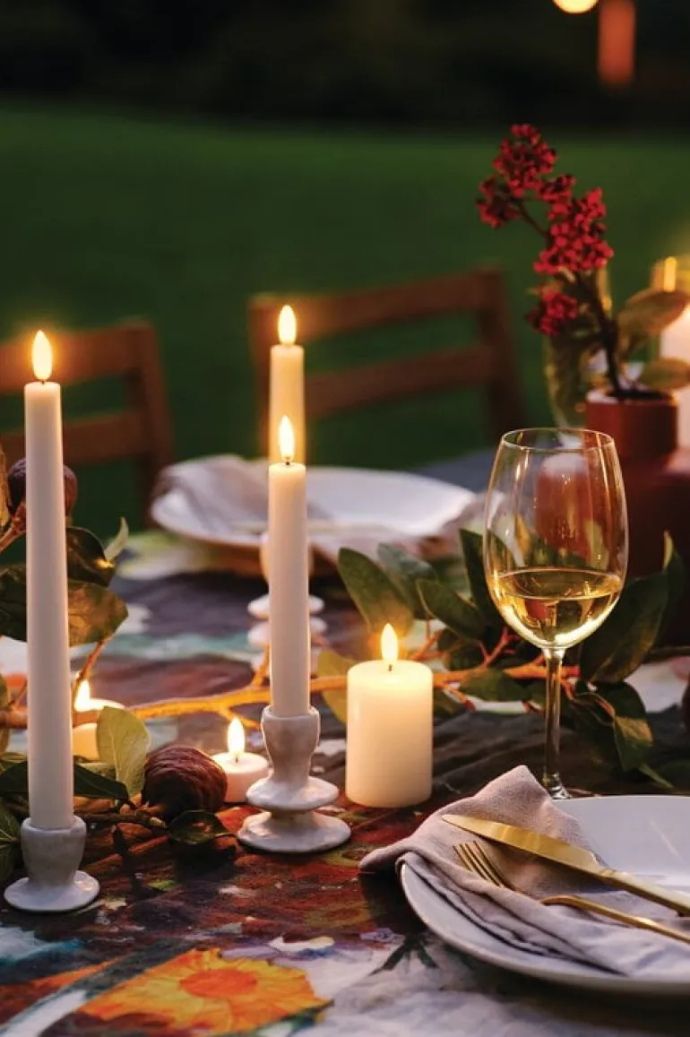 Uyuni Lighting LED pillar candle, 5 x 7,5 cm, nordic white