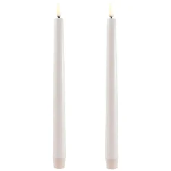 Uyuni Lighting LED taper candle, 25 cm, 2 pcs, vanilla