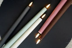 Uyuni Lighting LED taper candle, 25 cm, 2 pcs, vanilla