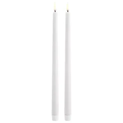 Uyuni Lighting LED taper candle, 32 cm, 2 pcs, white