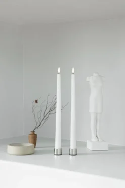 Uyuni Lighting LED taper candle, 32 cm, 2 pcs, white