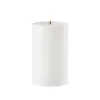 Uyuni Lighting Outdoor LED pillar candle, 8,4 x 15 cm, white