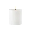 Uyuni Lighting Outdoor LED pillar candle, 8,4 x 10 cm, white