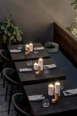 Uyuni Lighting Outdoor LED pillar candle, 8,4 x 10 cm, white