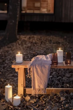 Uyuni Lighting Outdoor LED pillar candle, 8,4 x 10 cm, white