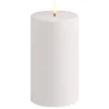 Uyuni Lighting Outdoor LED pillar candle, 10,1 x 17,8 cm, white