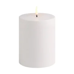 Uyuni Lighting Outdoor LED pillar candle, 10,1 x 12,8 cm, white
