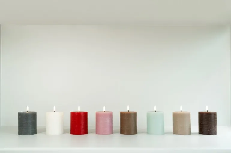 Uyuni Lighting Outdoor LED pillar candle, 10,1 x 7,8 cm, white