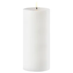 Uyuni Lighting Outdoor LED pillar candle, 8,4 x 20 cm, white