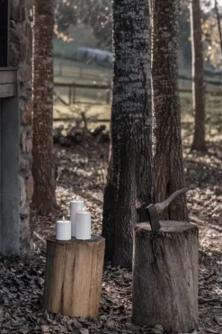 Uyuni Lighting Outdoor LED pillar candle, 8,4 x 20 cm, white