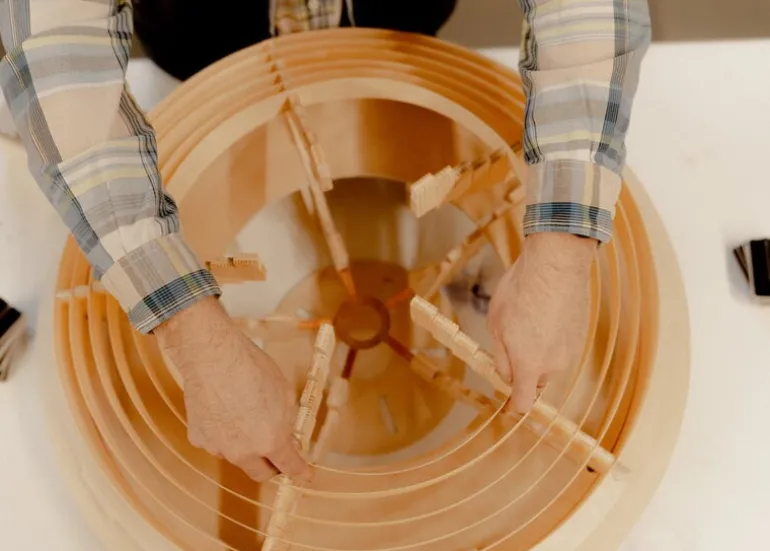 Vaarnii 1005 Hans ceiling lamp, 55 cm, pine