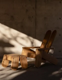 Vaarnii 015 Peace outdoor lounge chair, pine