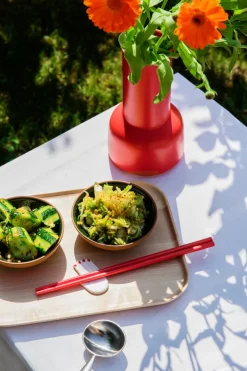 Vaidava Ceramics Earth bowl 0,2 L, set of 3 + tray, moss green