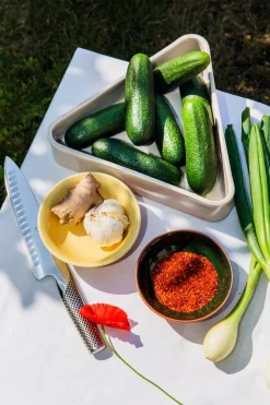 Vaidava Ceramics Earth bowl 0,2 L, set of 3 + tray, moss green