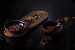 Vaidava Ceramics Earth bowl 0,2 L, set of 3 + tray, grey