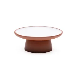 Vaidava Ceramics Earth pillar candle holder, white