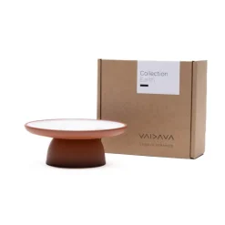 Vaidava Ceramics Earth pillar candle holder, white